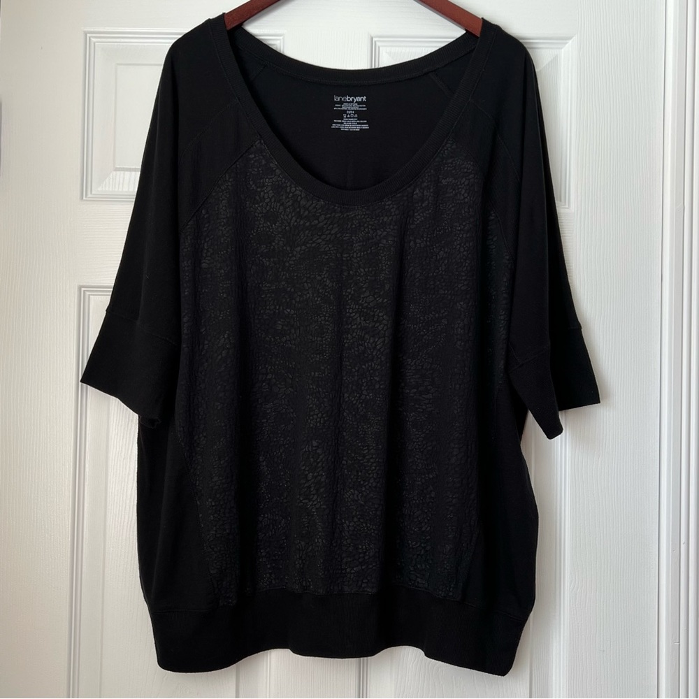 Lane Bryant Snake Print Burnout Top Sz 22/24